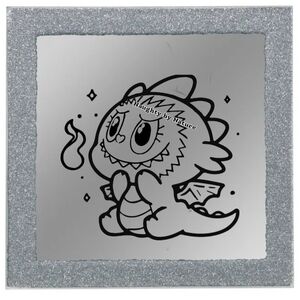 Labubu Silver Dragon Wall Art